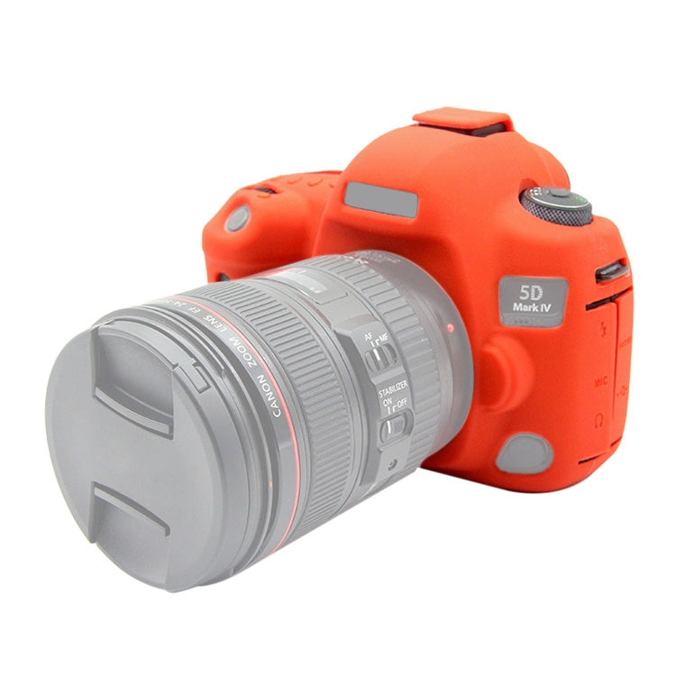 PULUZ Soft Silicone Protective Case for Canon EOS 5D Mark IV(Red) - Protective Case by PULUZ | Online Shopping South Africa | PMC TechLife | Buy Now Pay Later Mobicred