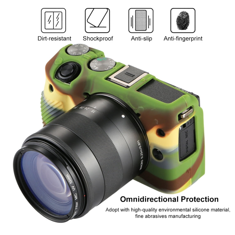 PULUZ Soft Silicone Protective Case for Canon EOS M3(Camouflage) - free shipping - PMC TechLife - Order now!