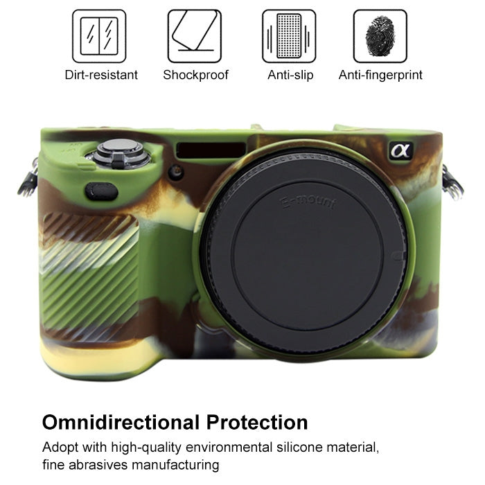 PULUZ Soft Silicone Protective Case for Sony ILCE-6500(Camouflage) - free shipping - PMC TechLife - Order now!