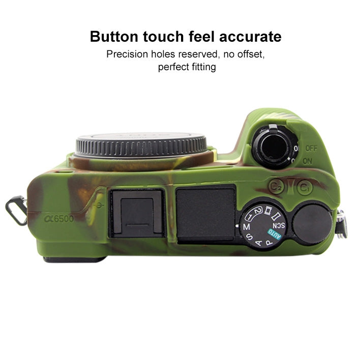 PULUZ Soft Silicone Protective Case for Sony ILCE-6500(Camouflage) - free shipping - PMC TechLife - Order now!