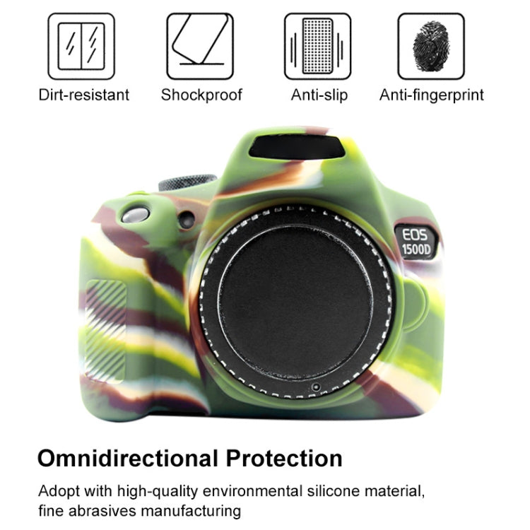 PULUZ Soft Silicone Protective Case for Canon EOS 1300D / 1500D(Camouflage) - Protective Case by PULUZ | Online Shopping South Africa | PMC TechLife | Buy Now Pay Later Mobicred