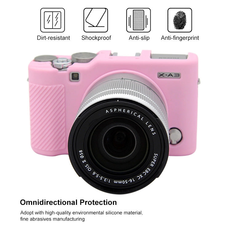 PULUZ Soft Silicone Protective Case for FUJIFILM X-A3 / X-A10(Pink) - Protective Case by PULUZ | Online Shopping South Africa | PMC TechLife | Buy Now Pay Later Mobicred