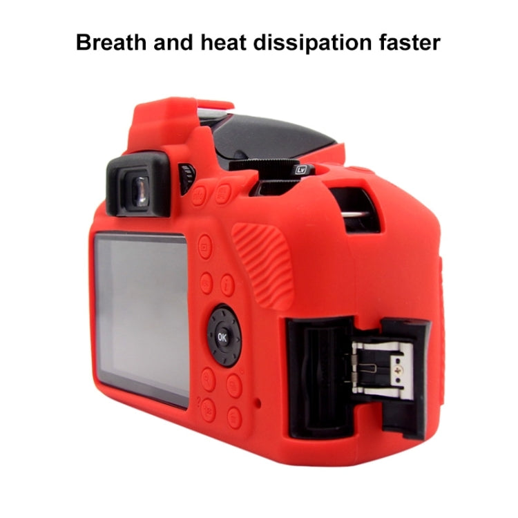 PULUZ Soft Silicone Protective Case for Nikon D3500(Red) - free shipping - PMC TechLife - Order now!