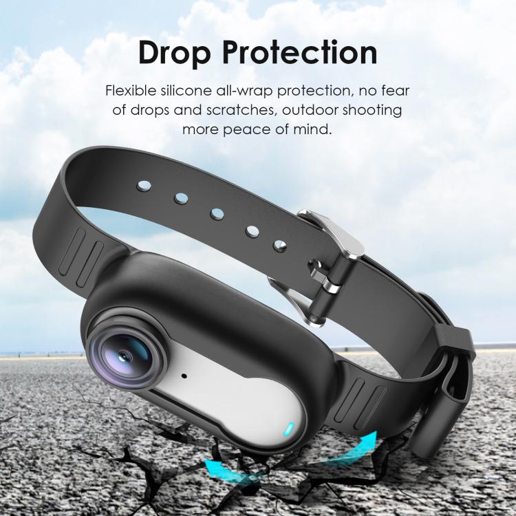 For Insta360 GO 3 / GO 3S PULUZ Camera Silicone Case Wristband Bicycle Strap Extension Mount (Black) - free shipping - PMC TechLife - Order now!