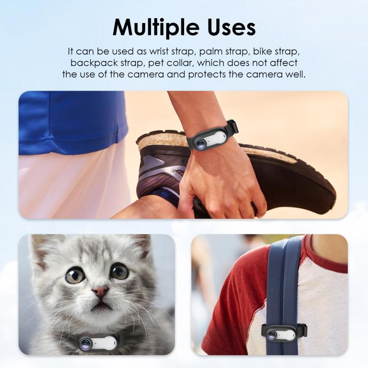 For Insta360 GO 3 / GO 3S PULUZ Camera Silicone Case Wristband Bicycle Strap Extension Mount (Black) - free shipping - PMC TechLife - Order now!