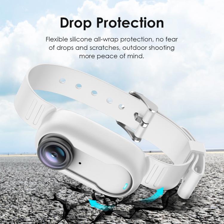 For Insta360 GO 3 / GO 3S PULUZ Camera Silicone Case Wristband Bicycle Strap Extension Mount (White) - free shipping - PMC TechLife - Order now!