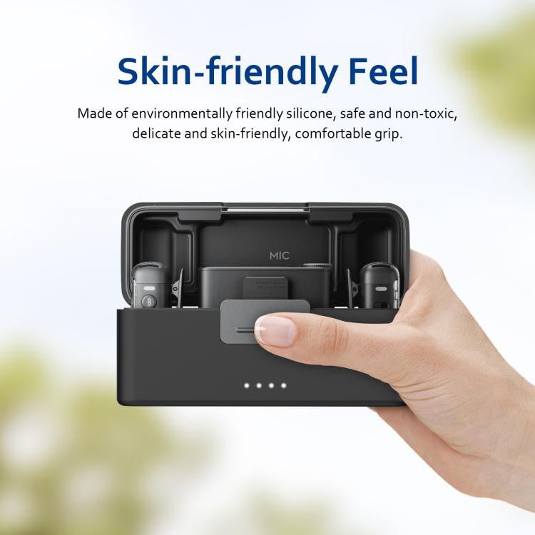 For DJI Mic 2 PULUZ Charging Case Silicone Scratch-proof Protective Cover (Black) - free shipping - PMC TechLife - Order now!