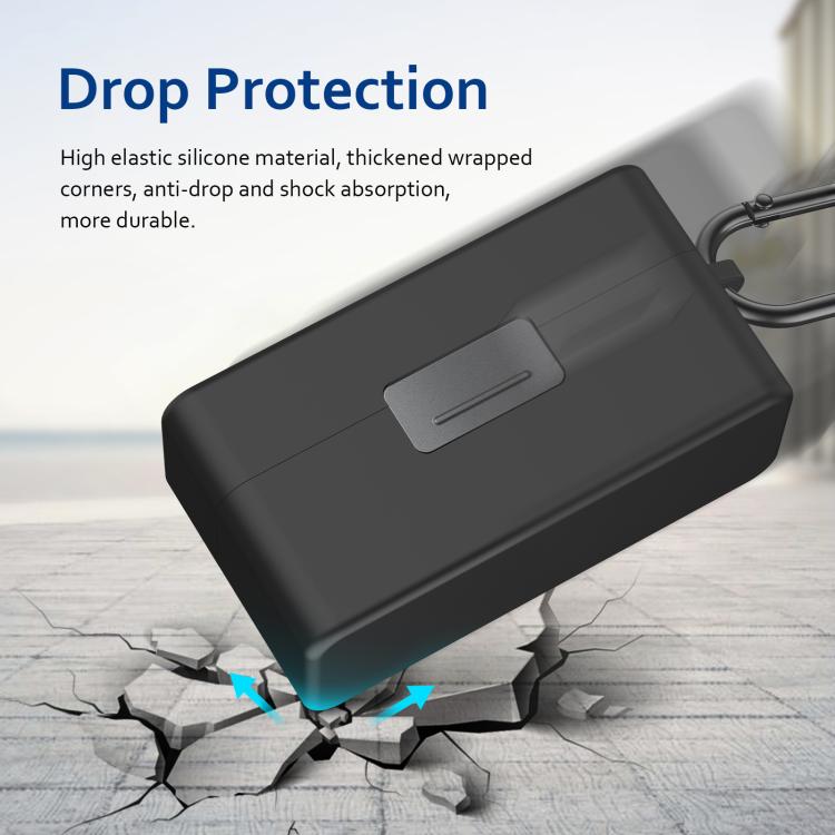 For DJI Mic 2 PULUZ Charging Case Silicone Scratch-proof Protective Cover (Black) - free shipping - PMC TechLife - Order now!