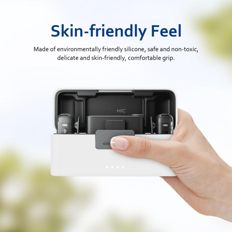 For DJI Mic 2 PULUZ Charging Case Silicone Scratch-proof Protective Cover (White) - free shipping - PMC TechLife - Order now!