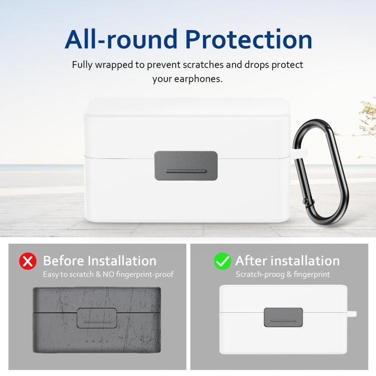 For DJI Mic 2 PULUZ Charging Case Silicone Scratch-proof Protective Cover (White) - free shipping - PMC TechLife - Order now!