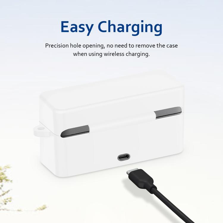 For DJI Mic 2 PULUZ Charging Case Silicone Scratch-proof Protective Cover (White) - free shipping - PMC TechLife - Order now!