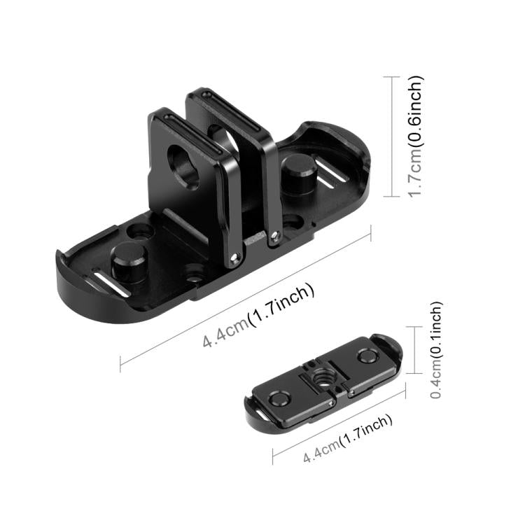 PULUZ Quick Release Magnetic Folding Base Adapter for GoPro HERO12 Black /11 Black /11 Black mini /10 Black /9 Black /8 Black / Max (Black) - Connection Mount by PULUZ | Online Shopping South Africa | PMc TechLife | Buy Now Pay Later Mobicred