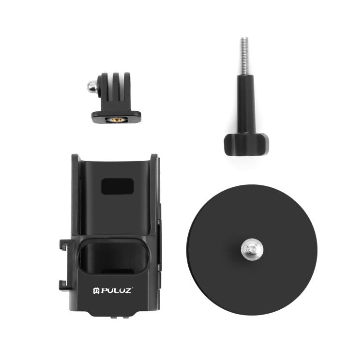 For DJI OSMO Pocket 3 PULUZ Protective Frame Magnetic Desktop Mount Angle Adjustable Base (Black) - free shipping - PMC TechLife - Order now!