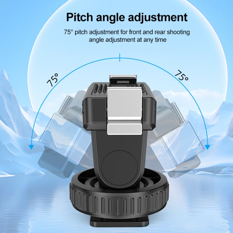 For DJI Osmo Action 5 Pro / 4 / 3 PULUZ Cold Shoe Gimbal Quick Release Base Adapter (Black) - free shipping - PMC TechLife - Order now!