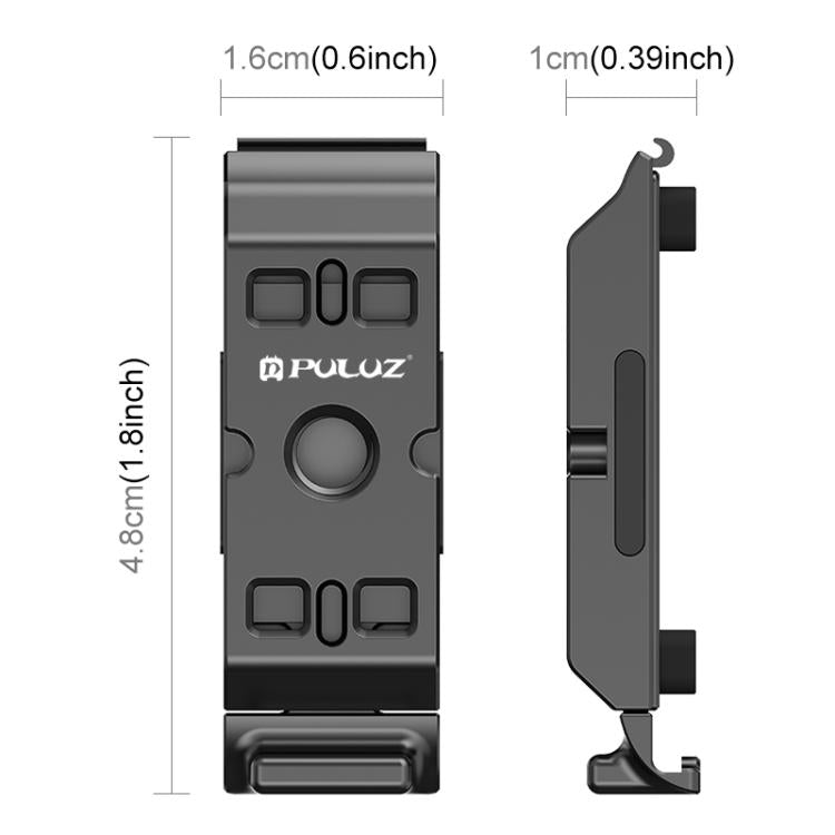 PULUZ ACE / AC Aluminum Alloy Vertical Shooting Magnetic Quick-release Battery Side Interface Cover for Insta360 Ace Pro 2 (Black) - Others by PULUZ | Online Shopping South Africa | PMc TechLife | Buy Now Pay Later Mobicred