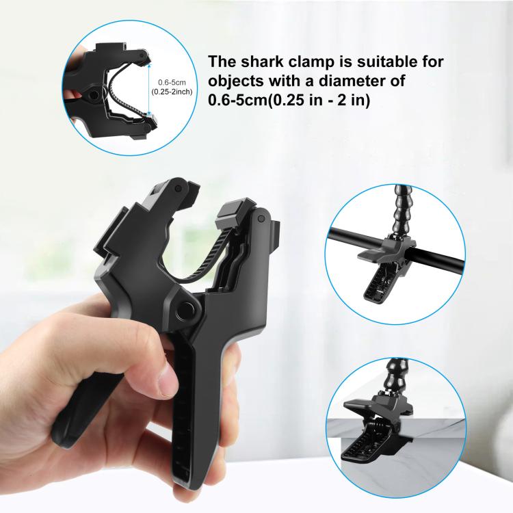 PULUZ Action Sports Cameras Jaws Flex Clamp Mount with Phone Clamp (Black) - free shipping - PMC TechLife - Order now!