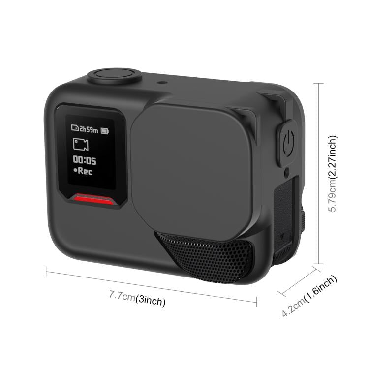 For Insta360 Ace Pro 2 PULUZ Body Silicone Protective Case with Lens Cap & Strap (Black) - free shipping - PMC TechLife - Order now!