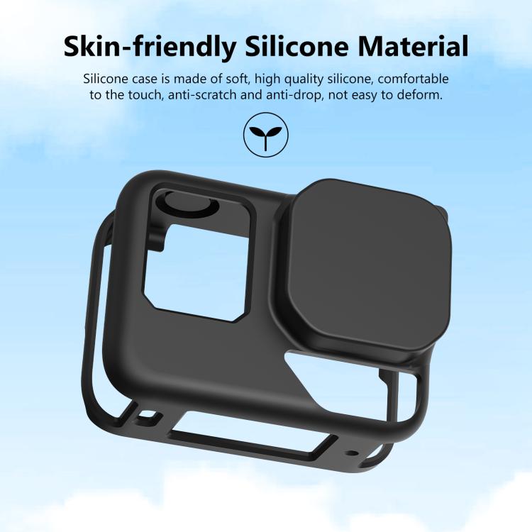 For Insta360 Ace Pro 2 PULUZ Body Silicone Protective Case with Lens Cap & Strap (Black) - free shipping - PMC TechLife - Order now!