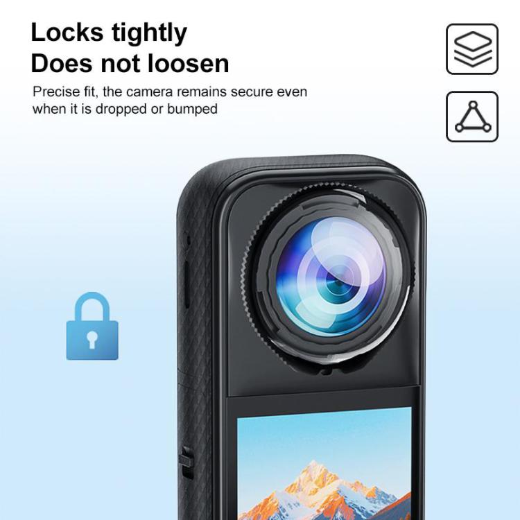 For Insta360 X5 PULUZ Rotating Optical Tempered Glass Lens Guard Protective Cover (Transparent) - free shipping - PMC TechLife - Order now!