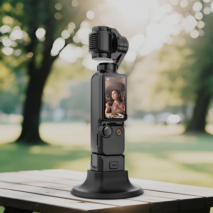 For DJI Osmo Pocket 3 PULUZ Adhesive Type Silicone Dock Desktop Base Bracket (Black) - free shipping - PMC TechLife - Order now!