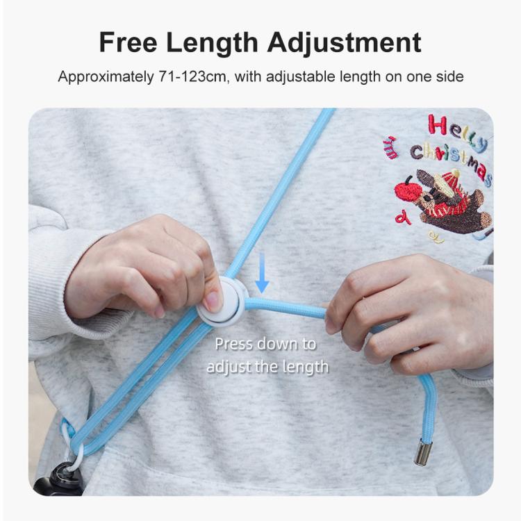 PULUZ Sports Camera Lanyard Long Adjustable Anti-lost Rope for DJI OSMO Pocket 3 / Insta360 X5 (Blue) - free shipping - PMC TechLife - Order now!
