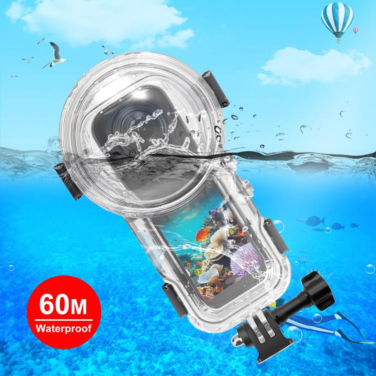 For Insta360 X5 PULUZ 60m Waterproof Sealed Diving Case (Transparent) - free shipping - PMC TechLife - Order now!