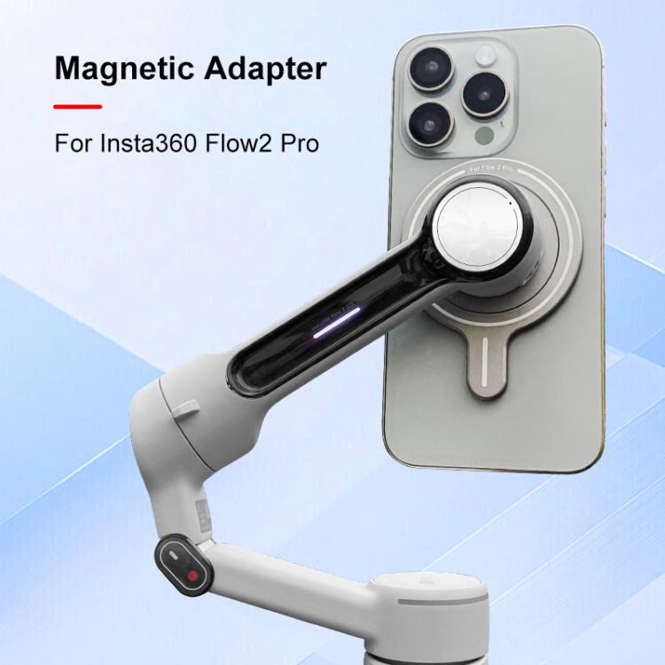 For Insta360 Flow 2 Pro PULUZ Magnetic Phone Mount Adapter (Silver) - free shipping - PMC TechLife - Order now!
