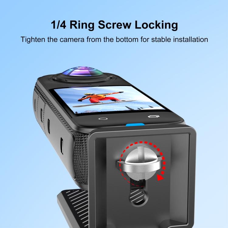 PULUZ Folding Magnetic Mount Base L Bracket For Insta360 X4 / X5 / DJI Pocket 3 (Black) - free shipping - PMC TechLife - Order now!