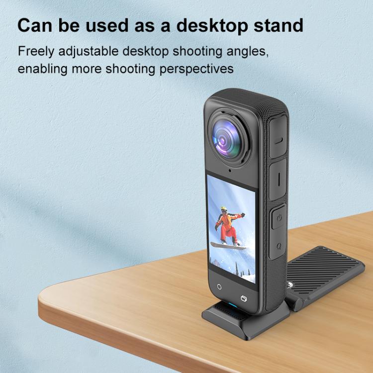 PULUZ Folding Magnetic Mount Base L Bracket For Insta360 X4 / X5 / DJI Pocket 3 (Black) - free shipping - PMC TechLife - Order now!