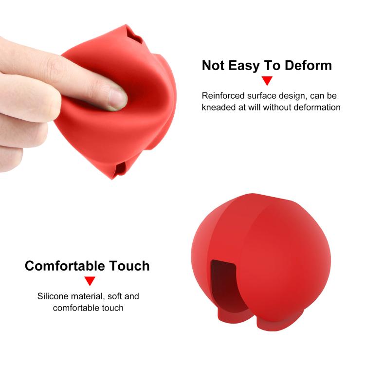 For Insta360 X5 PULUZ Invisible Dive Case Lens Guard Silicone Protective Lens Cap Cover (Red) - free shipping - PMC TechLife - Order now!