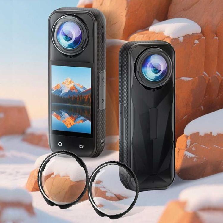 For Insta360 X5 PULUZ Standard Rotation PC Lens Guard  Protective Cover (Transparent) - free shipping - PMC TechLife - Order now!