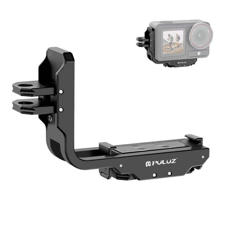 For DJI Osmo Action 5 Pro / 4 PULUZ Vertical Horizontal Shooting Quick Release Metal Magnetic L Bracket (Black) - free shipping - PMC TechLife - Order now!
