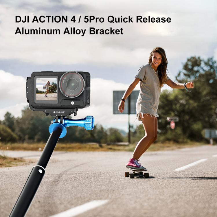 For DJI Osmo Action 5 Pro / 4 PULUZ Vertical Horizontal Shooting Quick Release Metal Magnetic L Bracket (Black) - free shipping - PMC TechLife - Order now!