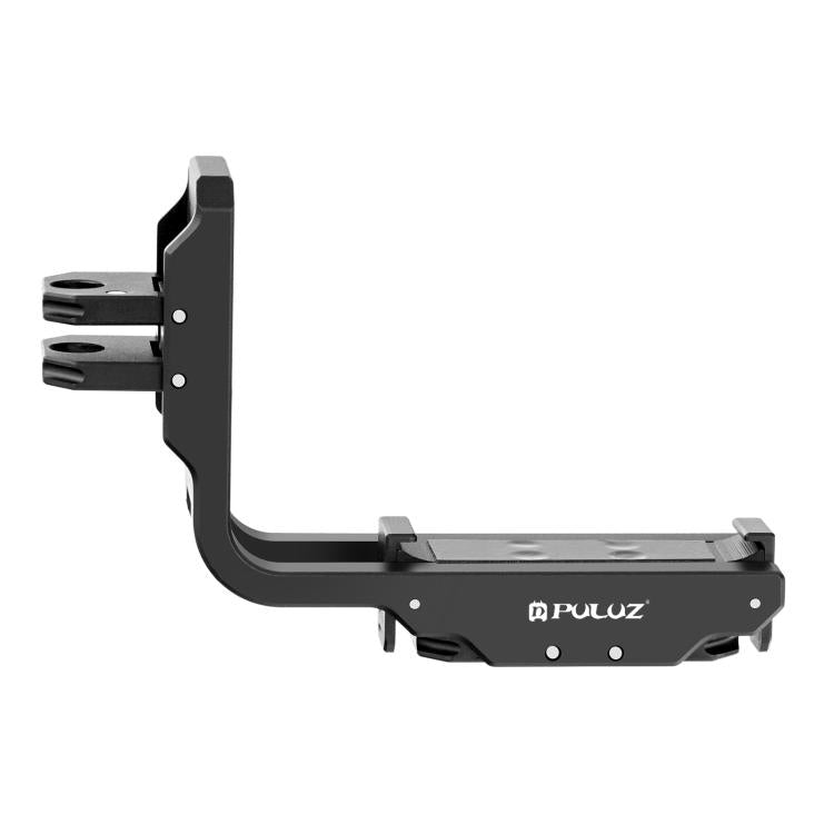 For DJI Osmo Action 5 Pro / 4 PULUZ Vertical Horizontal Shooting Quick Release Metal Magnetic L Bracket (Black) - free shipping - PMC TechLife - Order now!