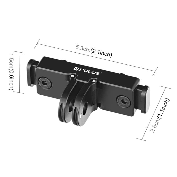 For Insta360 X5 / Ace Pro / Pro 2 PULUZ Aviation Aluminum Quick Release Base Adapter Bracket (Black) - free shipping - PMC TechLife - Order now!