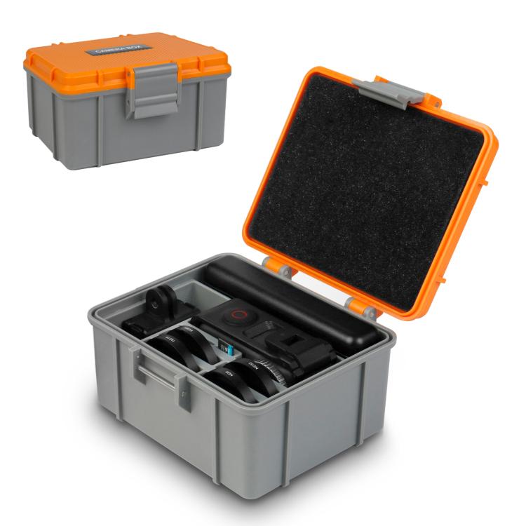 For DJI Osmo Action 5 Pro / 4 / 3 PULUZ Waterproof Hard Carrying Suitcase Outdoor Protective Storage Box (Grey) - free shipping - PMC TechLife - Order now!