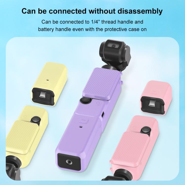 For DJI OSMO Pocket 3 PULUZ 6 in 1 Body Lens Handle Screen Mic Silicone TPU Cover (Black) - free shipping - PMC TechLife - Order now!