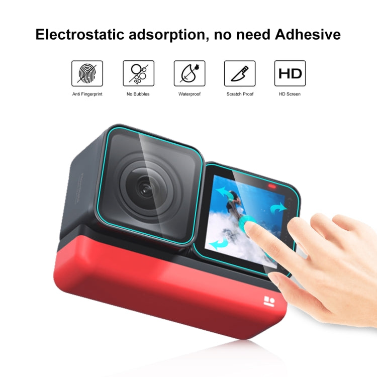 For Insta360 One RS PULUZ 3 in 1 Screen + 4K Lens + Leica Lens Tempered Glass Film(Transparent) - Protective Film & Stickers by PULUZ | Online Shopping South Africa | PMC TechLife | Buy Now Pay Later Mobicred