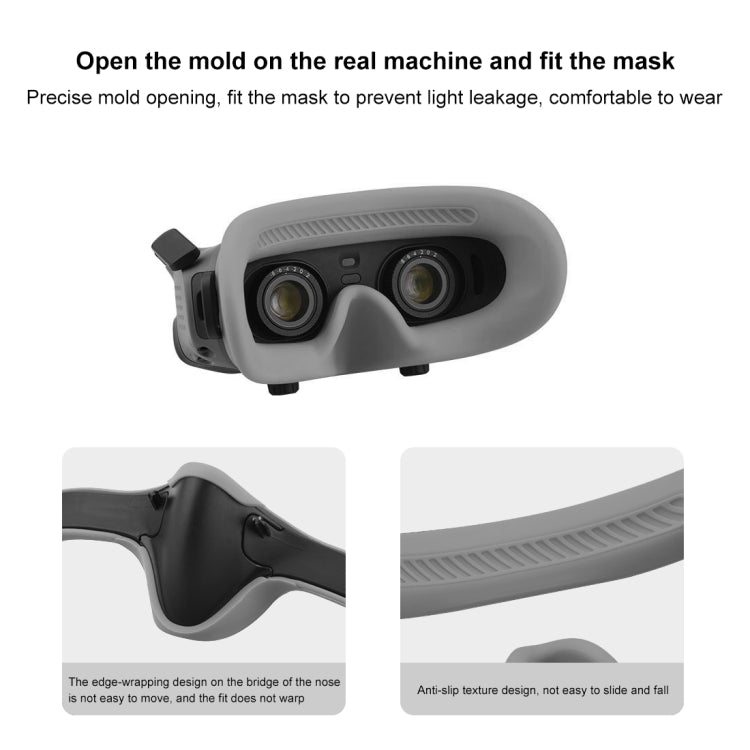 For DJI Avata Goggles 2 PULUZ Flying Eye Mask Silicone Protective Case (Grey) - Cases & Bags by PULUZ | Online Shopping South Africa | PMC TechLife | Buy Now Pay Later Mobicred