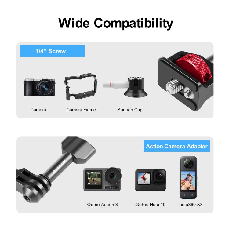 PULUZ Magic Arm Multi-way Ball  Aluminum Alloy Mount (Black) - Stand Bracket by PULUZ | Online Shopping South Africa | PMC TechLife | Buy Now Pay Later Mobicred