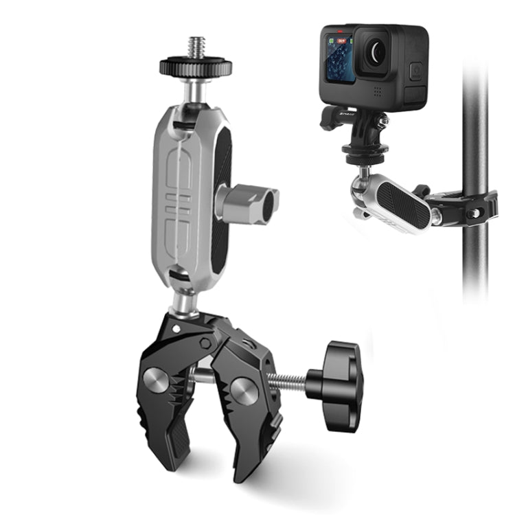PULUZ Crab Pliers Clip Arm Mount with Phone Clamp for Phone & Sports Camera - Holders by PULUZ | Online Shopping South Africa | PMC TechLife | Buy Now Pay Later Mobicred