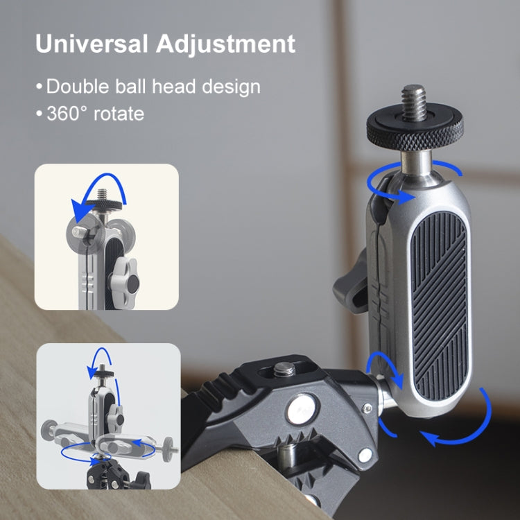 PULUZ Crab Pliers Clip Arm Mount with Phone Clamp for Phone & Sports Camera - Holders by PULUZ | Online Shopping South Africa | PMC TechLife | Buy Now Pay Later Mobicred