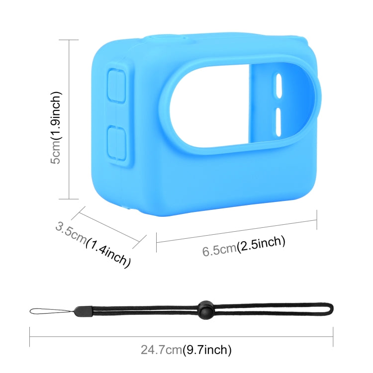 For Insta360 GO 3 PULUZ Camera Charging Case Silicone Case with Lens Cap & Strap (Blue) - Case & Bags by PULUZ | Online Shopping South Africa | PMC TechLife | Buy Now Pay Later Mobicred