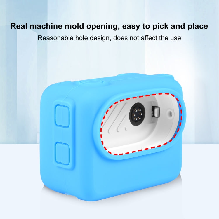 For Insta360 GO 3 PULUZ Camera Charging Case Silicone Case with Lens Cap & Strap (Blue) - Case & Bags by PULUZ | Online Shopping South Africa | PMC TechLife | Buy Now Pay Later Mobicred