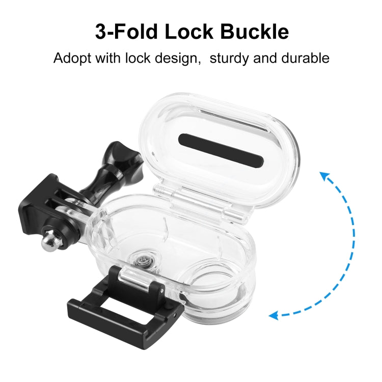 For Insta360 GO 3 / GO 3S PULUZ 40m Underwater Waterproof Housing Case with Base Adapter & Screw (Transparent) - Case & Bags by PULUZ | Online Shopping South Africa | PMC TechLife | Buy Now Pay Later Mobicred