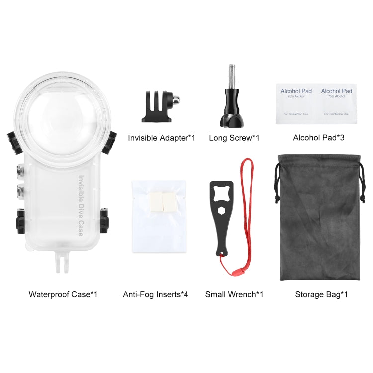 For Insta360 X3 PULUZ Invisible Dive Case 50m Waterproof Sealed Case (Transparent) - free shipping - PMC TechLife - Order now!