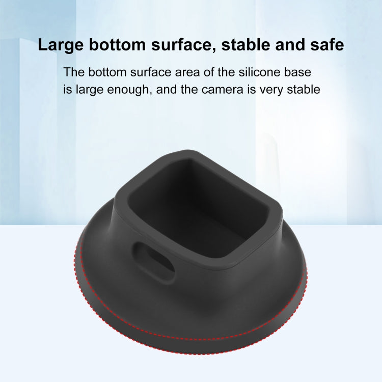 For DJI Osmo Pocket 3 PULUZ Silicone Dock Desktop Charging Base Bracket (Black) - Mount & Holder by PULUZ | Online Shopping South Africa | PMC TechLife | Buy Now Pay Later Mobicred