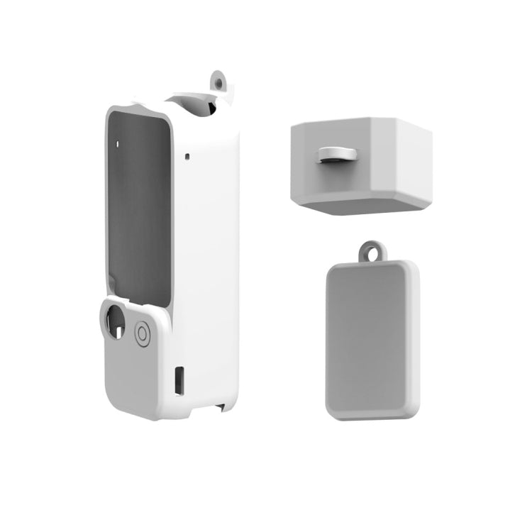 For DJI OSMO Pocket 3 PULUZ  3 in 1 Silicone Cover Case Set (White) - free shipping - PMC TechLife - Order now!