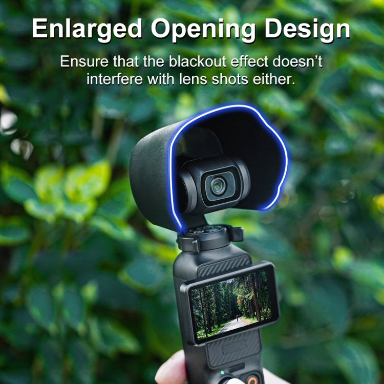For DJI OSMO Pocket 3 PULUZ Sunshade Lens Protective Cover Hood (Black) - Lens Accessories by PULUZ | Online Shopping South Africa | PMC TechLife | Buy Now Pay Later Mobicred