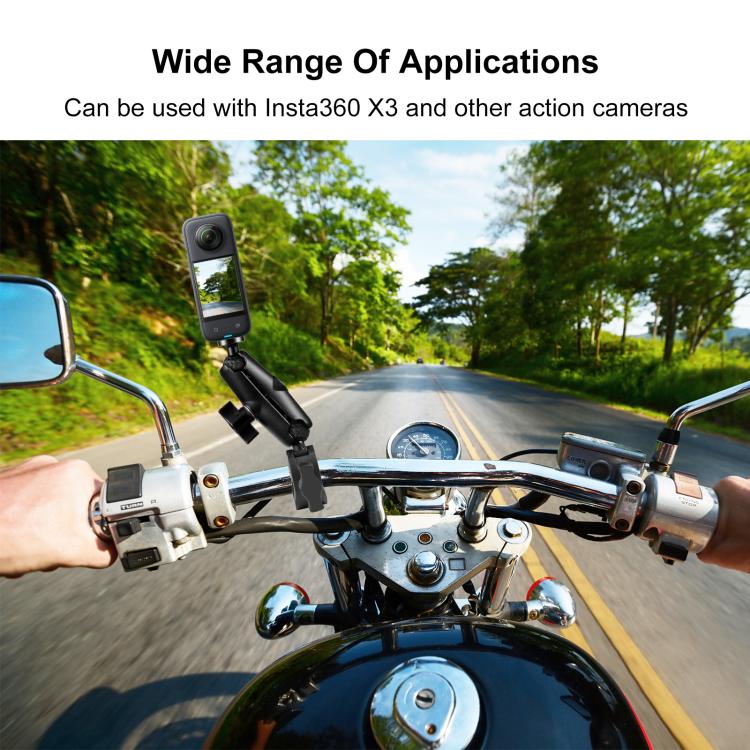 PULUZ Motorcycle Crab Clamp Handlebar Fixed Mount Holder for GoPro and Other Action Cameras(Black) - free shipping - PMC TechLife - Order now!